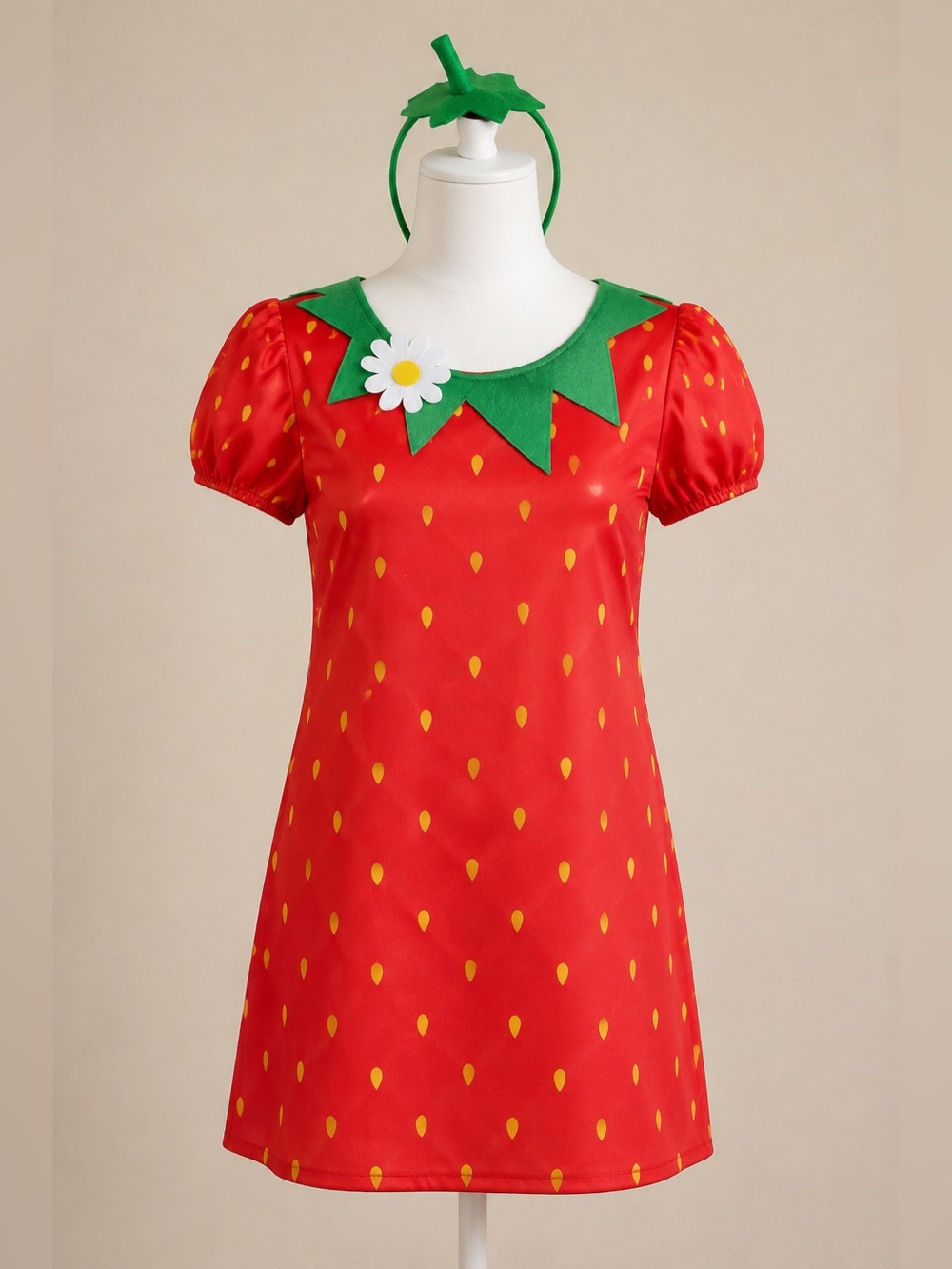 Fun World Strawberry Cutie Costume Women’s M/L 10-14 Fruit Halloween